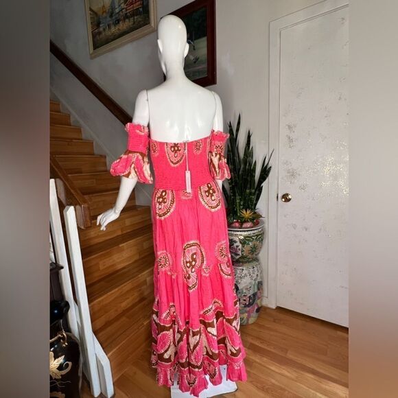 Anthropologie Love The Label Paisley Off-The-Shoulder Maxi Dress - Picture 6 of 8